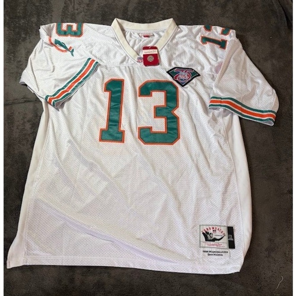 Mitchell & Ness Dan Marino Miami Dolphins 1984 Throwback NFL Jersey White 4XL